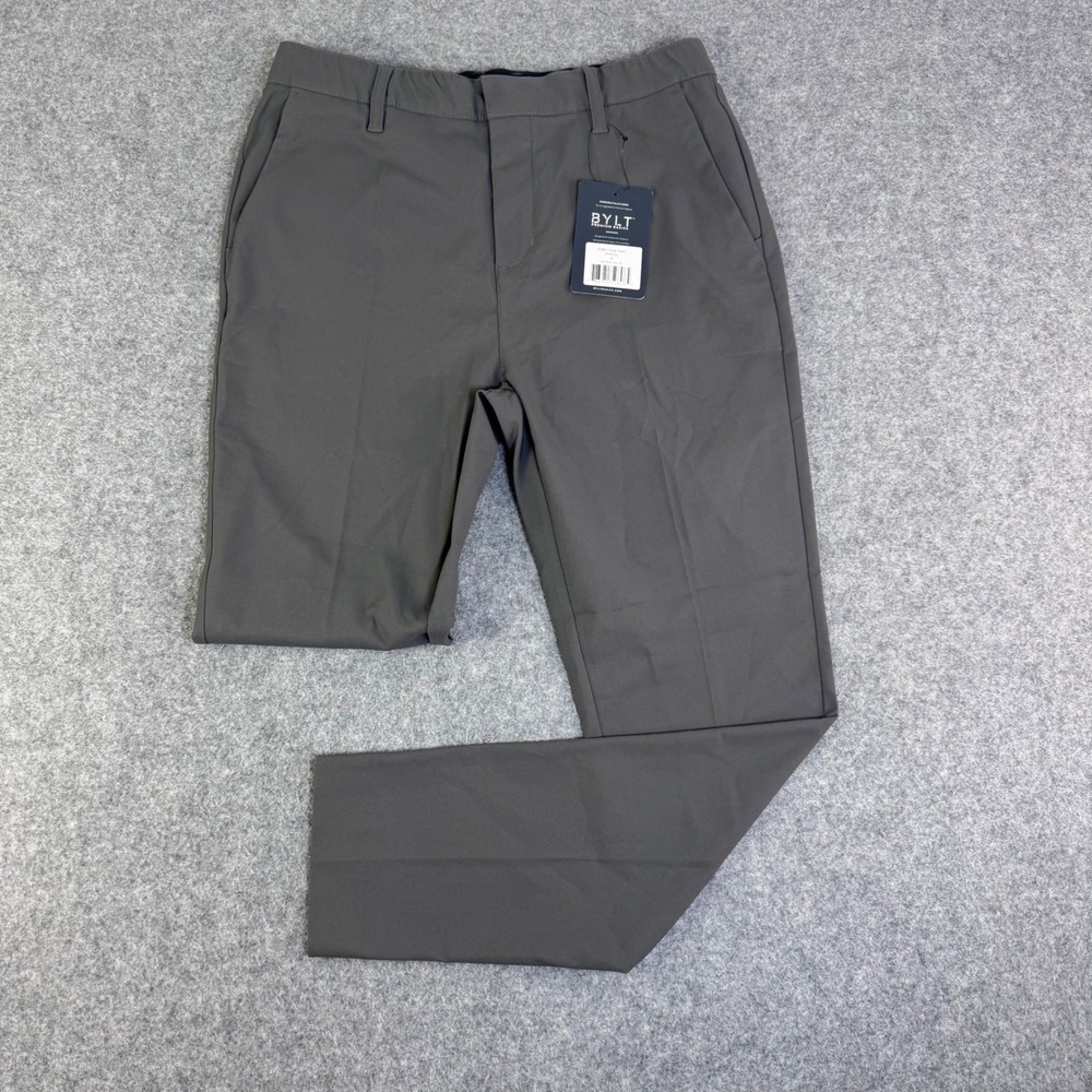 BYLT Premium Basics Executive Pant Charcoal Grey 32 EX_PANT_CCL_32 Mens Chino